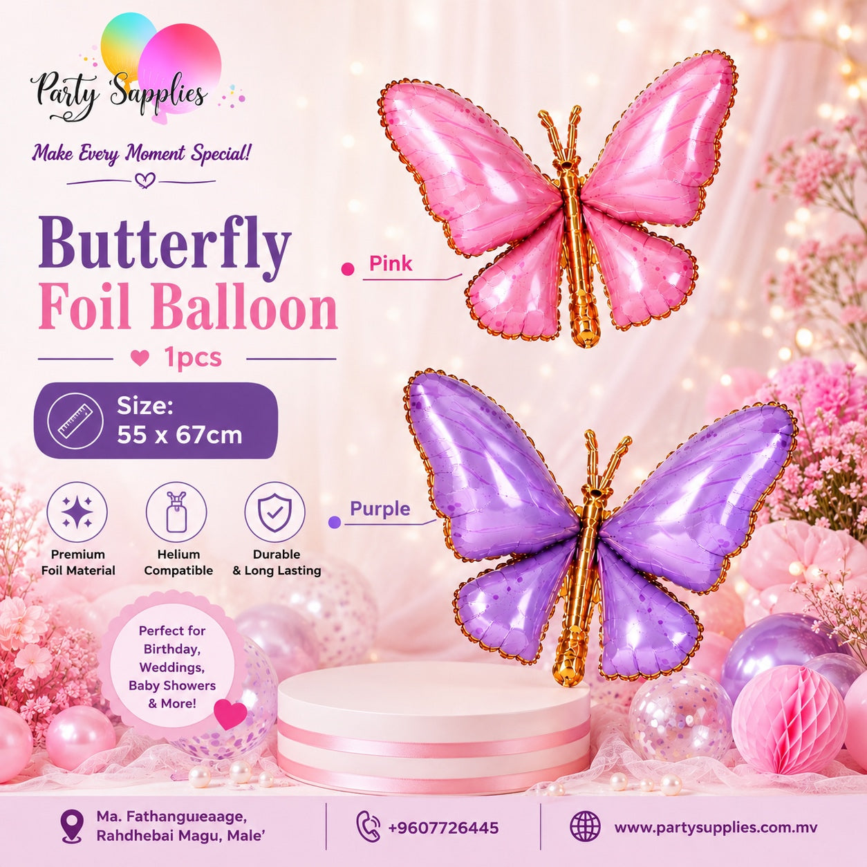 Butterfly Foil Balloon