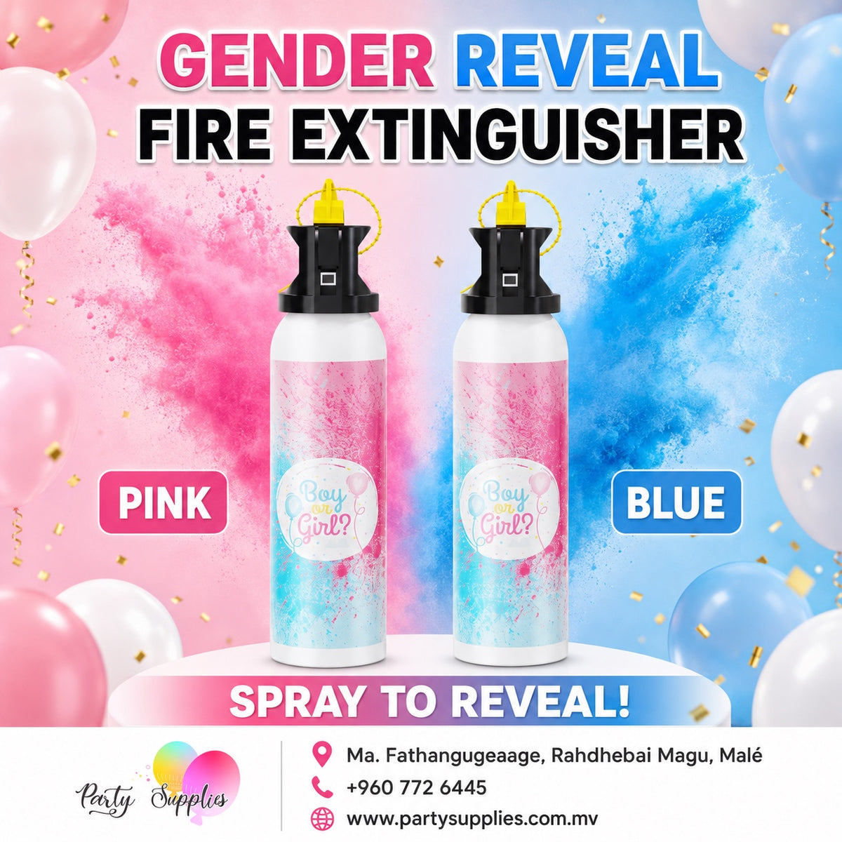 Gender Reveal Fire Extinguisher