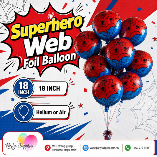 1pcs 18inch Red and Blue Spiderman Round Foil Balloons