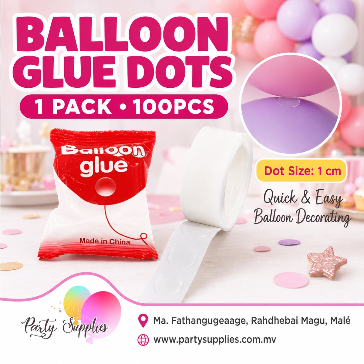 100 dots Balloon Glue