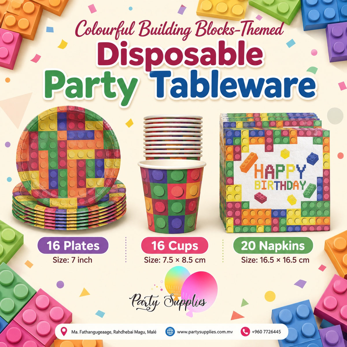 Building Blocks Lego Theme Dinnerware