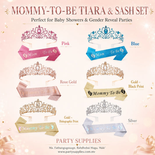 Baby Shower Mommy To Be, Mom To Be, Mummy To be Party Crown & Sash