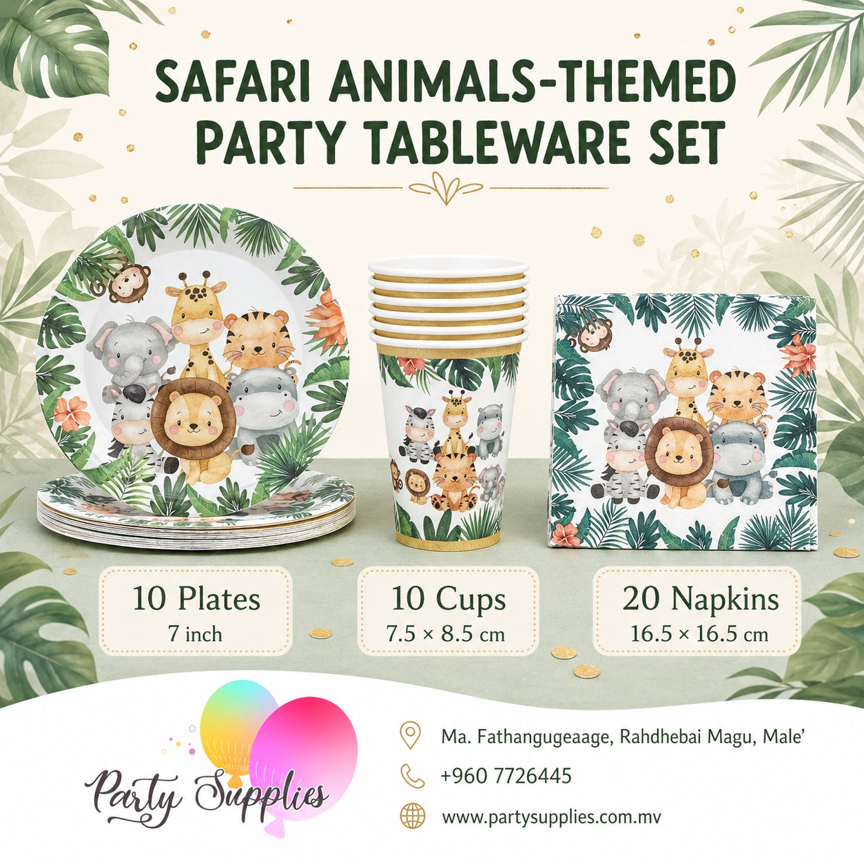 Animal Jungle Theme Dinnerware Set