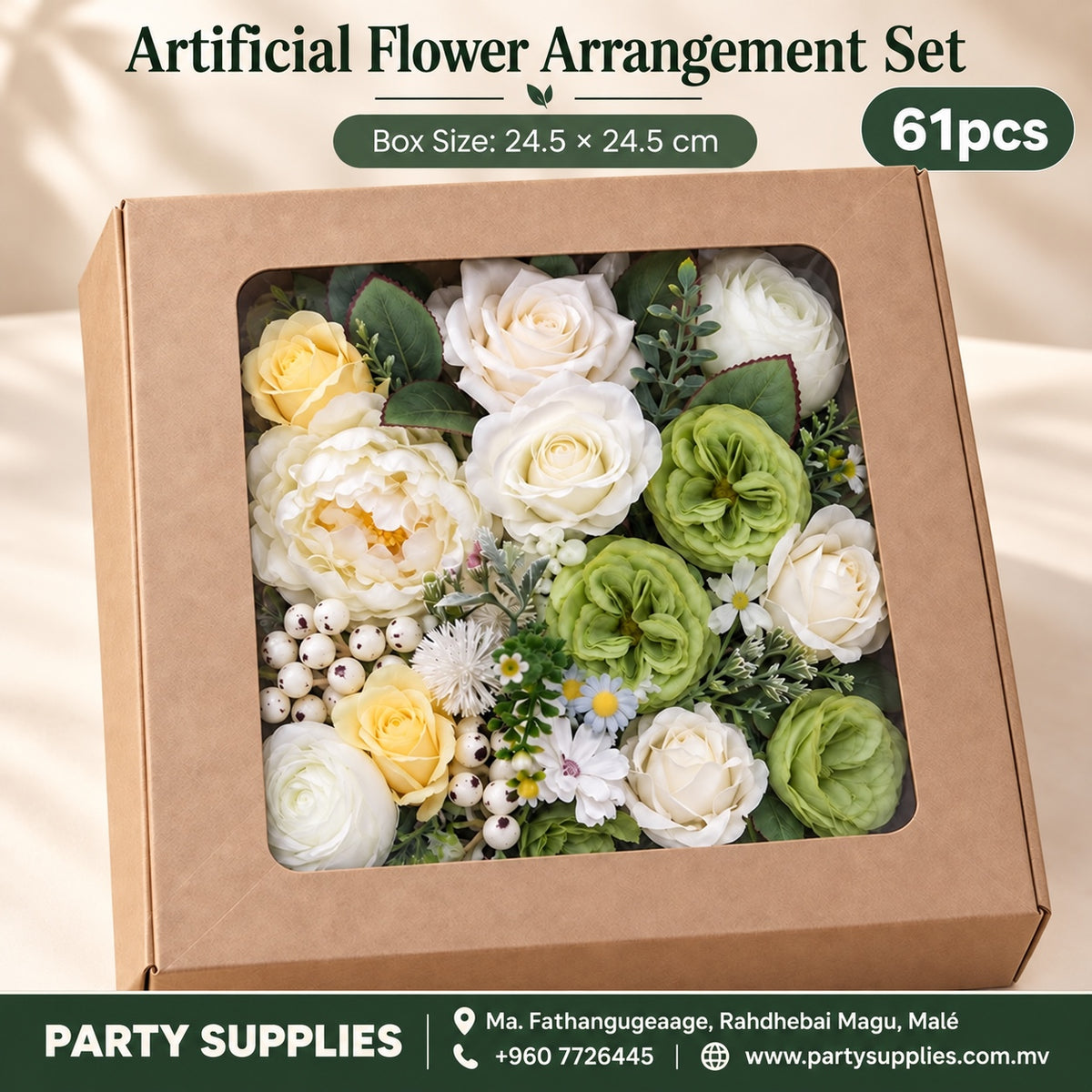 61pcs Artificial Flower Arrangement Set