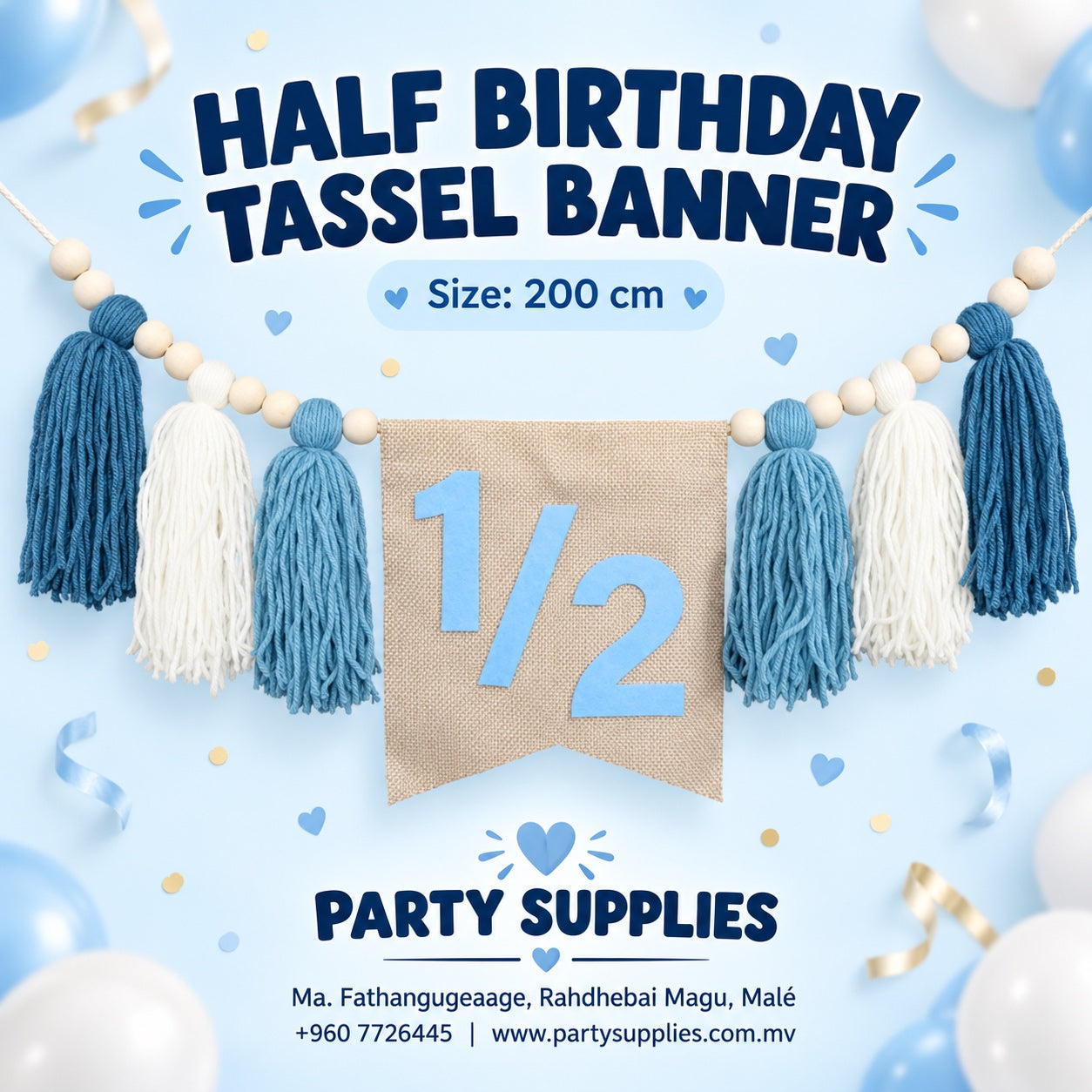 1/2 Year Birthday Tassel Banner