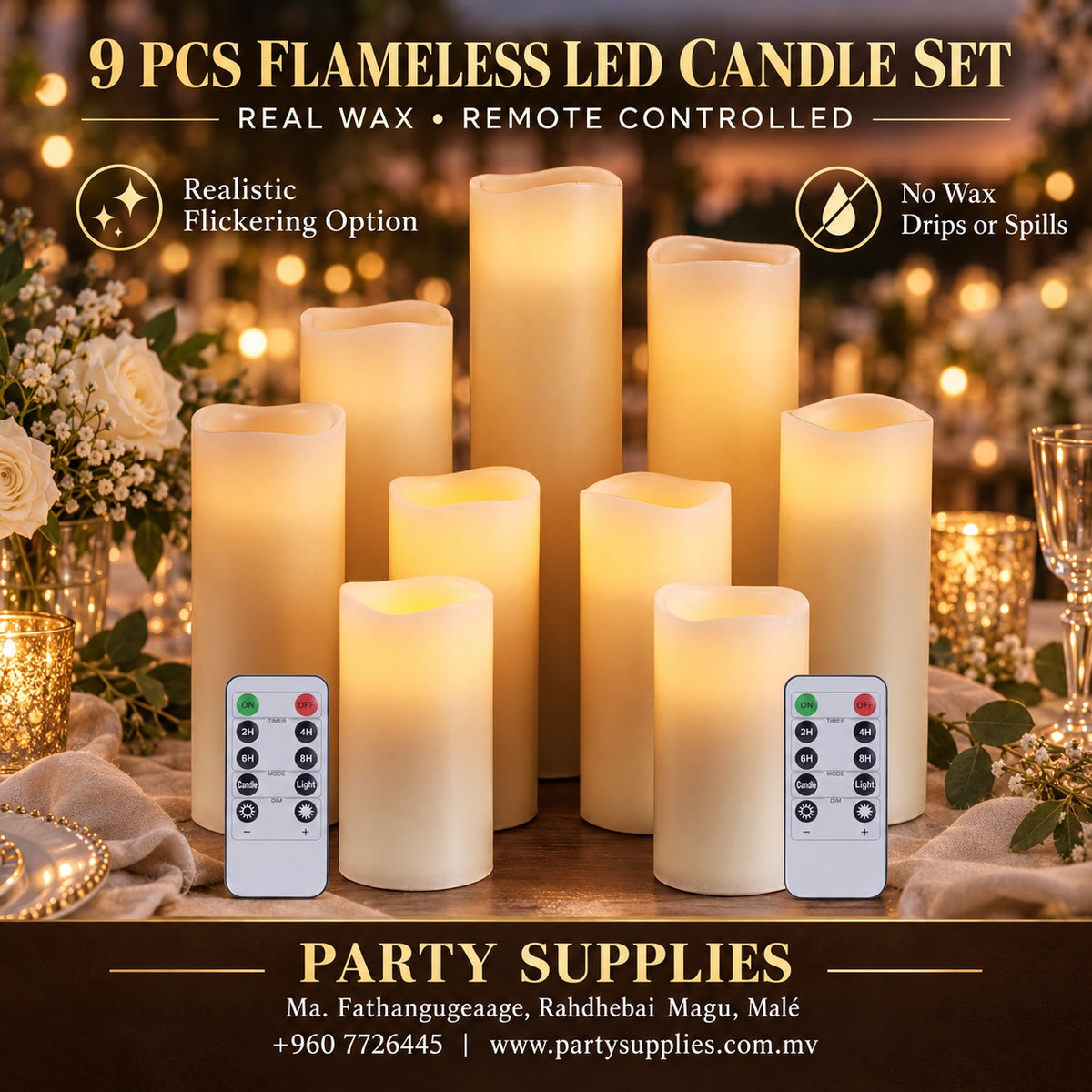 9pcs Flameless Led Candle Set