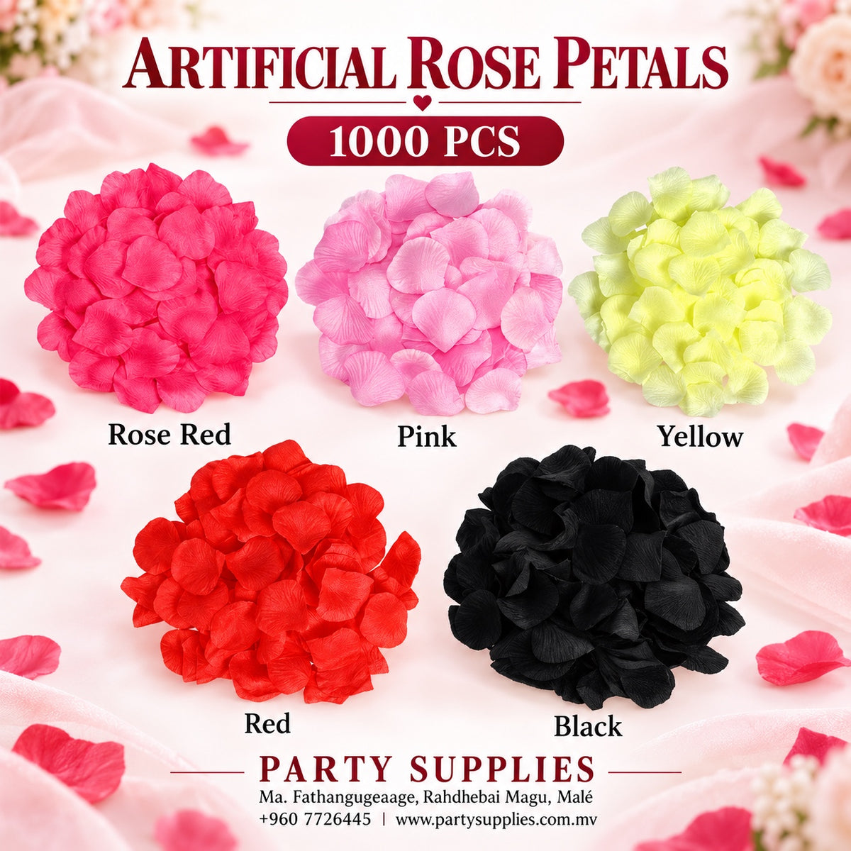 1000pcs Artificial Rose Petals
