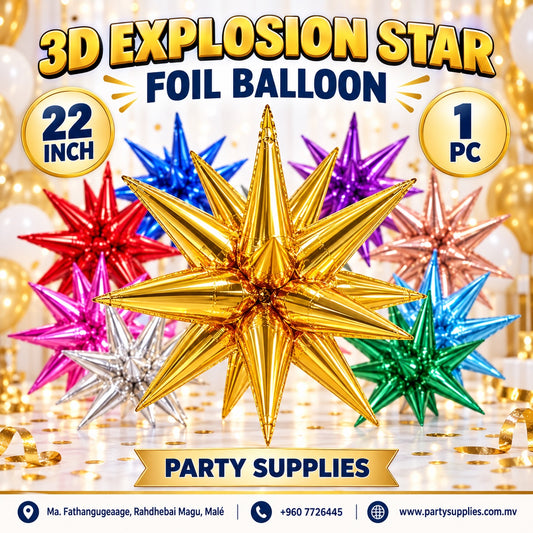 22inch 3D Explosion Star Foil Balloon