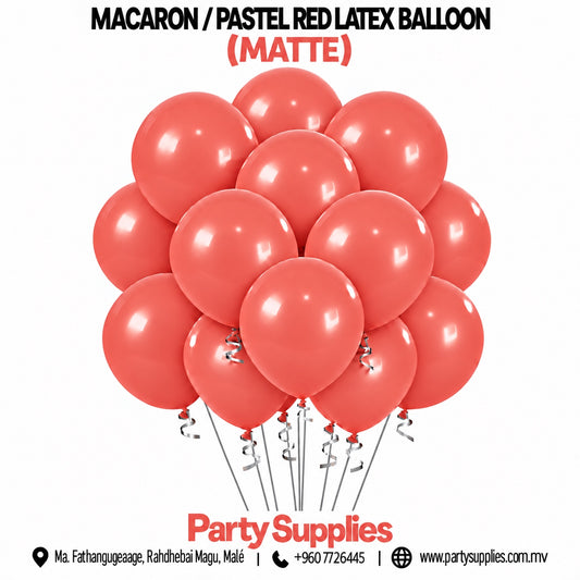Pastel Red Latex Balloons