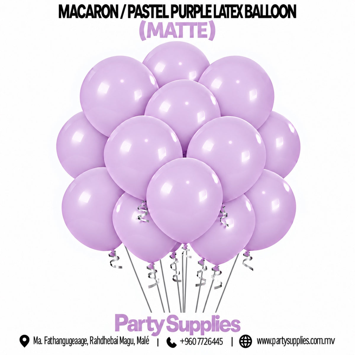 Macaron / Pastel Purple Latex Balloons
