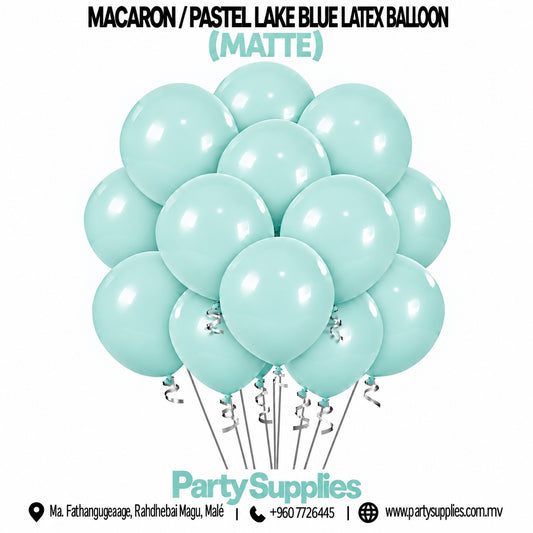 Pastel Lake Blue Latex Balloons