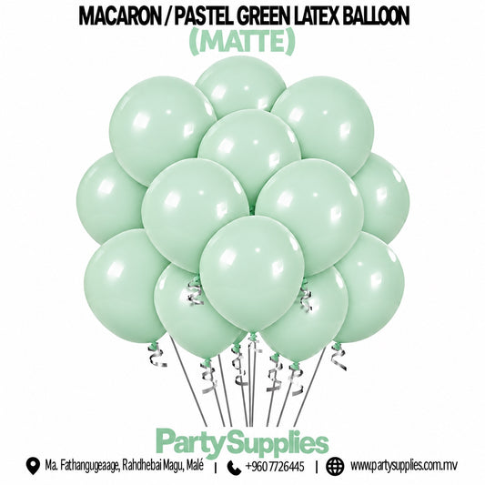 Pastel Green Latex Balloons (Matte)