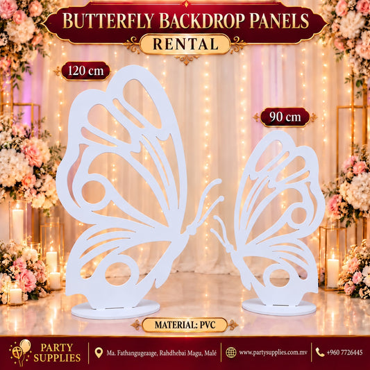 White Butterfly Backdrop Panels for RENT