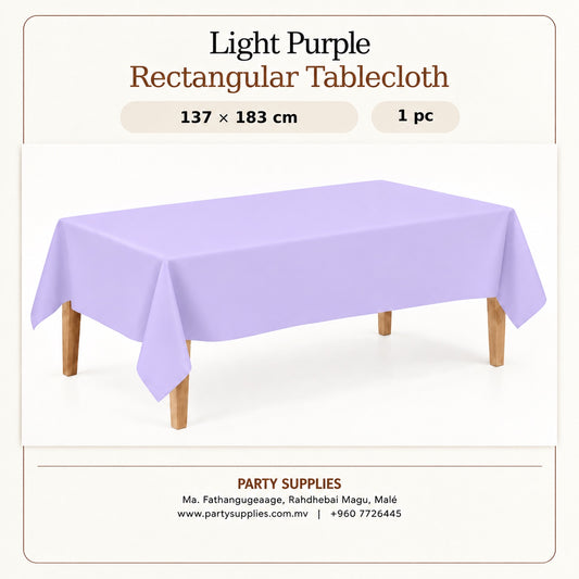 Light Purple Rectangular Tablecloth