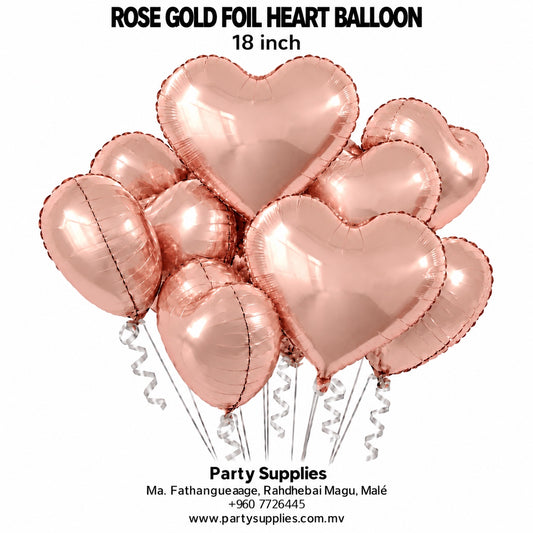 18-inch Rose Gold Foil Heart Balloon