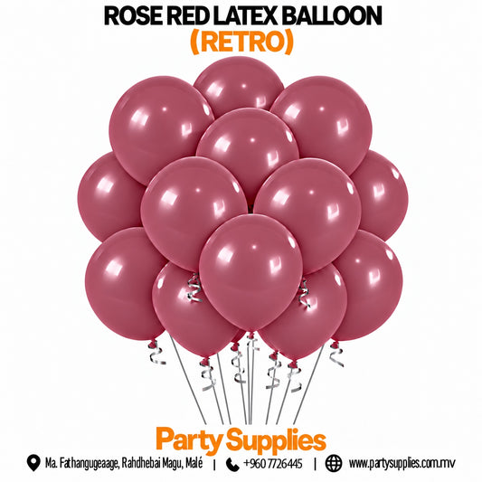 Rose Red Latex Balloon (Retro)