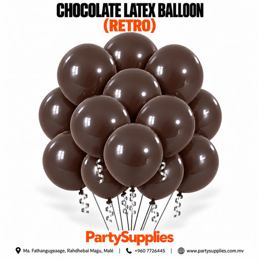 Chocolate Retro Latex Balloons