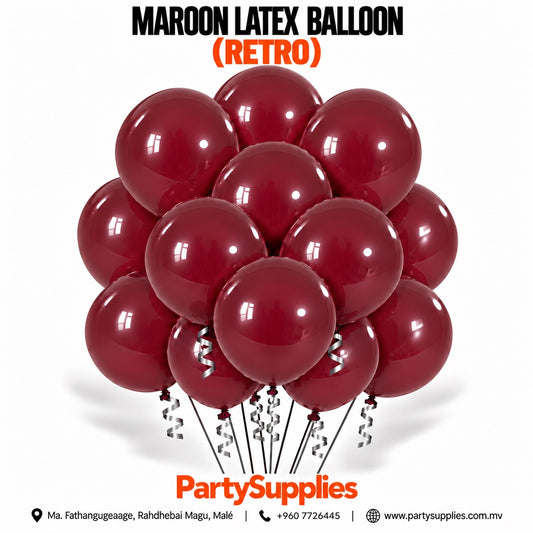 Maroon Retro Latex Balloons