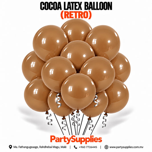 Cocoa Retro Latex Balloons