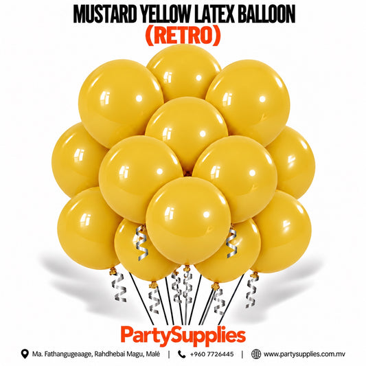 Mustard Yellow Retro Latex Balloons