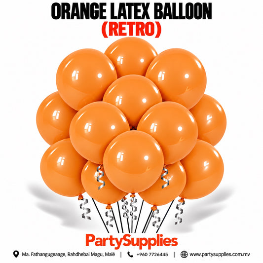 Orange Retro Latex Balloons